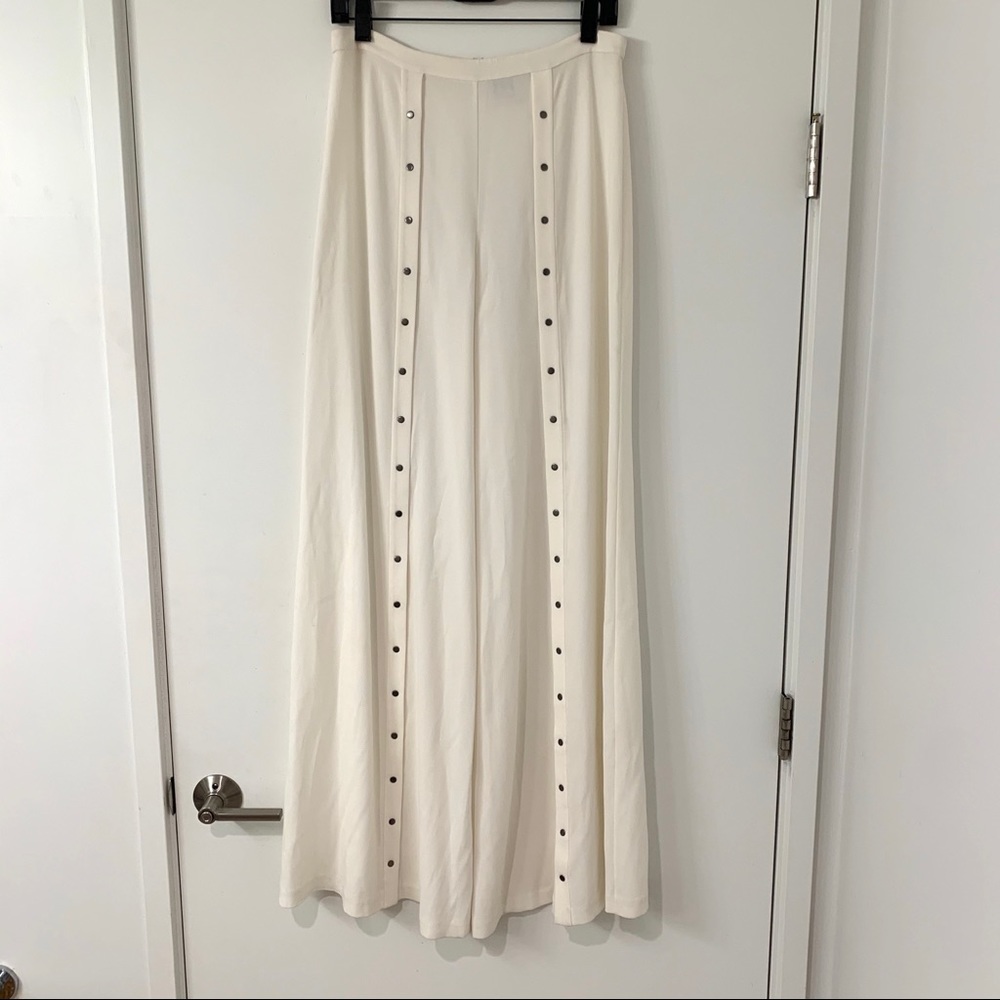 HAUTE HIPPIE WHITE PANTS WITH SNAPS - SZ M